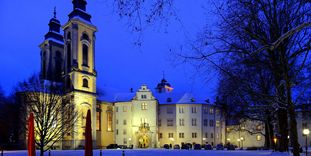 Residenzschloss Mergentheim, Ansicht des Schlosses im Winter